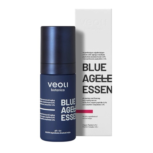 Veoli Botanica Blue Angeless Essence, serum auffüllend-straffend mit Peptiden, 30 ml