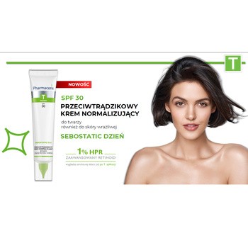 Pharmaceris T Sebostatic Day, Przeciwtrądzikowy Krem Normalizujący ,SPF30, 40 ml