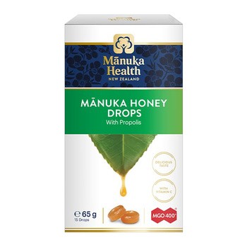 Cukierki z miodem Manuka MGO 400+ propolisem i witaminą C, 65 g