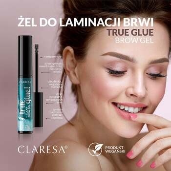 Claresa True Glue!, żel do stylizacji brwi, Transparent, 8 g