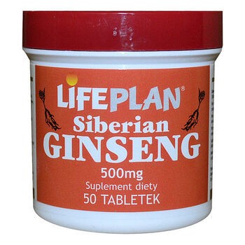 Siberian Ginseng, 500 mg, tabletki, 50 szt