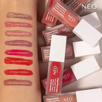 Neo Make Up, Długotrwała pomadka do ust w płynie, 08 Endless Happiness, 5 ml