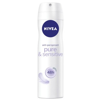 Nivea Pure & Sensitive 48h, antyperspirant, spray, 150 ml