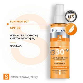 Pharmaceris S, suchy olejek ochronny do ciała, SPF 30, 200 ml