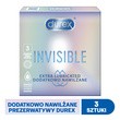 Durex Invisible, prezerwatywy dodatkowo nawilżane, 3 szt.