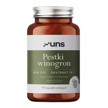 Uns Pestki winogron 95% OPC, kapsułki twarde, 90 szt.