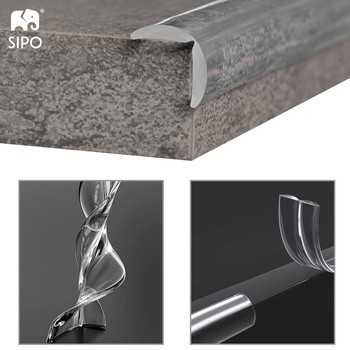 Sipo, silikonowa taśma zabezpieczająca krawędzie mebli, przeźroczysta, 3 metry