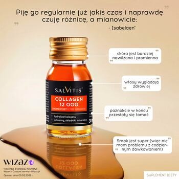 Salvitis Collagen 12000, kolagen do picia, płyn, 30 ml