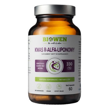 Biowen Kwas alfa-liponowy R-ALA, kapsułki, 60 szt.