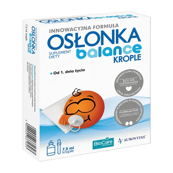 Пробиотик Osłonka Balance для младенцев и детей, с лактобактериями, капли, 7,5 мл