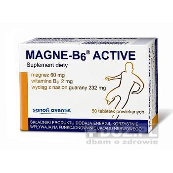 Magne-B6 Active, tabletki powlekane, 50 szt
