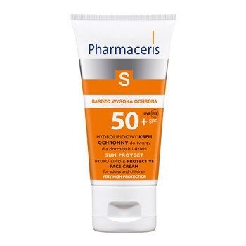 Pharmaceris S, hydrolipidowy krem ochronny do twarzy dla dorosłych i dzieci, SPF 50+, 50 ml