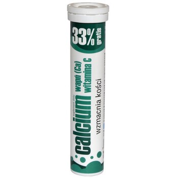 Calcium, witamina C, tabletki musujące, smak pomarańczowo-wiśniowy, 20 szt