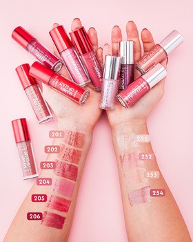 Golden Rose, Gleamy Lip Glaze, błyszczyk do ust, nr 201, 4,7 ml