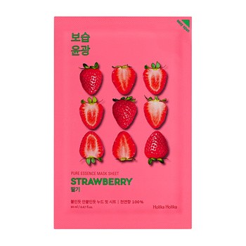 Holika Holika Pure Essence Mask Sheet - Strawberry, maseczka na bawełnianej płachcie z ekstraktem z truskawki, 20ml