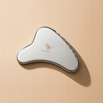 Crystallove, płytka do masażu ciała gua sha ze stali nierdzewnej, 1 szt.