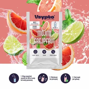 VSYPTO, proszek smakowy do wody, smak Mojito Grejpfrut, 3 g