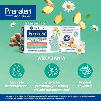 Prenalen Mdłości Gastro Komfort, tabletki do ssania, smak pomarańczowo - cytrynowy, 24 szt.