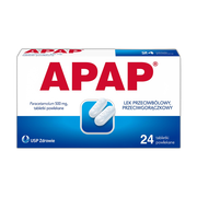 Apap, 500 mg, tabletki powlekane, 24 szt.