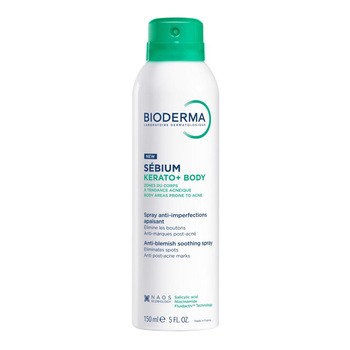Bioderma Sebium Kerato+ Body, kojący spray przeciw niedoskonałościom, 150 ml