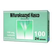 Nifuroksazyd Hasco, 100 mg, tabletki powlekane, 24 szt.