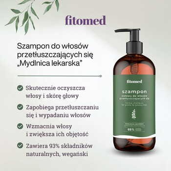 Fitomed, szampon ziołowy do włosów przetłuszczających się "Mydlnica lekarska", 500 g