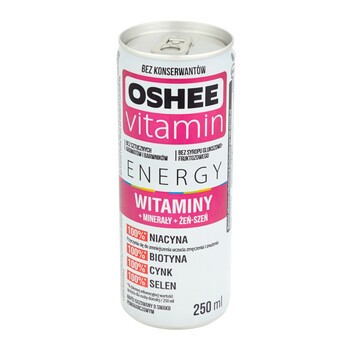 Oshee Vitamin Energy Witaminy, napój gazowany o smaku pomarańczowym, 250 ml