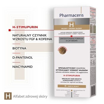 Zestaw Pharmaceris H, specjalistyczny szampon stymulujący wzrost włosów, 250 ml + preparat do intensywnej kuracji stymulującej wzrost włosów, 125 ml