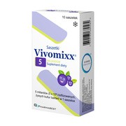 Vivomixx, saszetki 5 mld, proszek do sporządzenia zawiesiny doustnej, smak borówkowy, saszetki, 10 szt.        