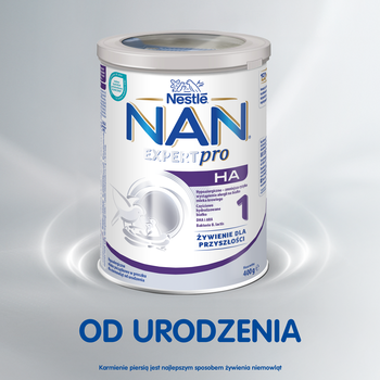 Nestle Nan Expertpro HA 1, mleko początkowe, dla niemowląt od urodzenia, 400 g