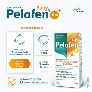 Pelafen Baby 6m+, kapsułki twist-off, 20 szt.