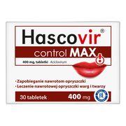 Hascovir control MAX, 400 mg, tabletki, 30 szt.