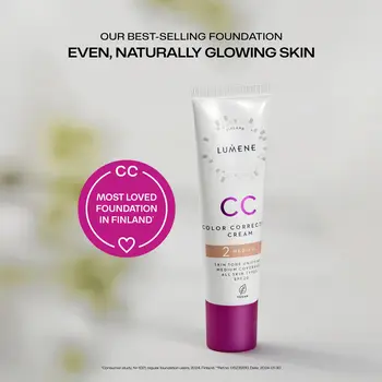 Lumene CC Color Correcting Cream, korygujący krem CC SPF 20, 4 Tan (N) , 30 ml