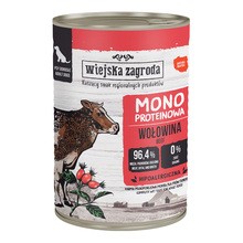 Wiejska Zagroda Wołowina, mokra karma dla psa, 400 g
