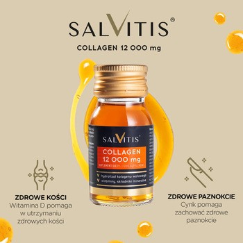 Zestaw Salvitis Collagen, kolagen do picia, płyn, 30 ml x 45 szt.