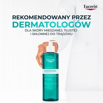 Eucerin Dermopure Clinical, żel oczyszczający do twarzy i ciała dla skóry tłustej, 400 ml