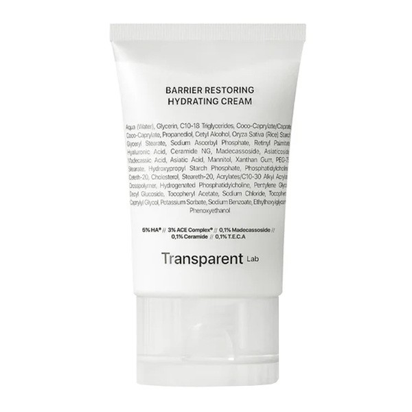 Transparent Lab Barrier Restoring Hydrating Cream, Feuchtigkeitscreme, 50 ml