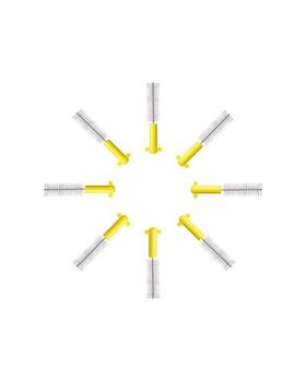 Curaprox CPS 09, szczoteczki międzyzębowe, żółte, wkłady uzupełniające, 8 szt.