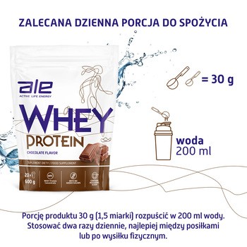 ALE Whey Protein Chocolate Flavor, proszek, 600 g
