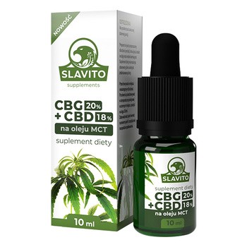 Slavito CBG 20% + CBD 18%, krople, 10 ml