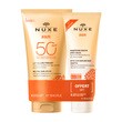 Zestaw Promocyjny Nuxe Sun, mleczko do opalania twarzy i ciała SPF50, 150 ml + żel pod prysznic po opalaniu, 100 ml GRATIS