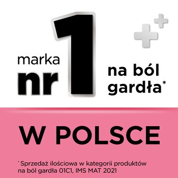 Strepsils truskawkowy bez cukru, pastylki twarde, 16 szt.