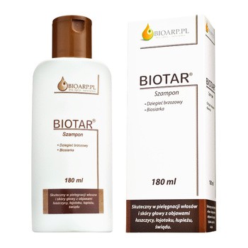 Biotar, szampon dziegciowy, 4% dziegciu brzozowego, 180 ml