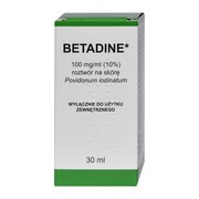 Betadine, 100 mg/ml, roztwór na skórę, 30 ml (import równoległy, Delfarma)