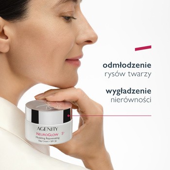Agenity 5° Neuroglow, modelujący krem odmładzający na dzień, SPF 20, 50 ml