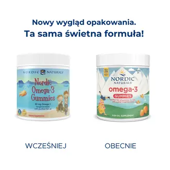 Nordic Omega-3 Gummies, 82mg Tangerine Treats, żelki, 60 szt.