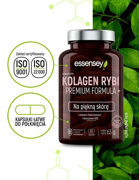 Рыбий коллаген Essensey Premium Formula+ с гиалуроновой кислотой и Q10, 90 капсул — фото 2