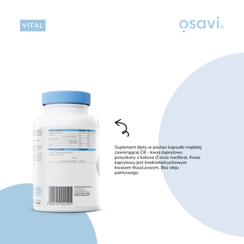 Osavi Kwas Kaprylowy 1200 mg, kapsułki, 60 szt.