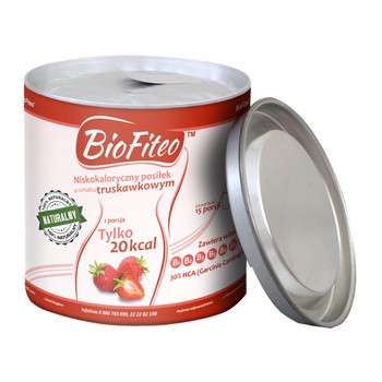 Biofiteo, proszek o smaku truskawkowym, 300 g (puszka)