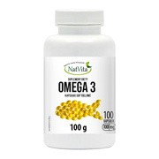 NatVita, Omega 3 1000 mg, kapsułki softgel, 100 szt.        